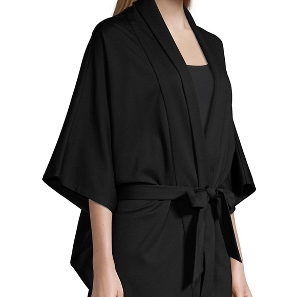 Natori Black Kimono Topper Jacket Size S Oversized - Picture 1 of 9
